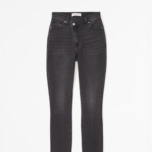 Black Abercrombie straight slim jeans